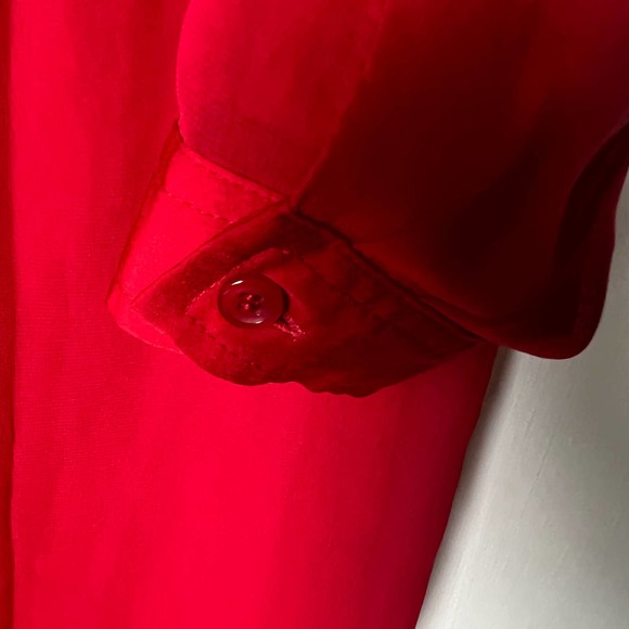 Free People The Best of Both Worlds Women's Red Blouse - size L - Picture 11 of 12